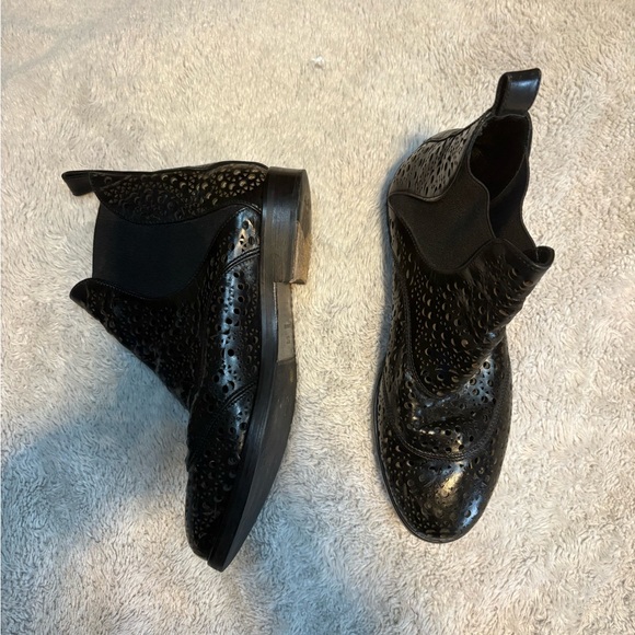 Alaia Shoes - Alaia Paris Black Perforated Ankle Boots
